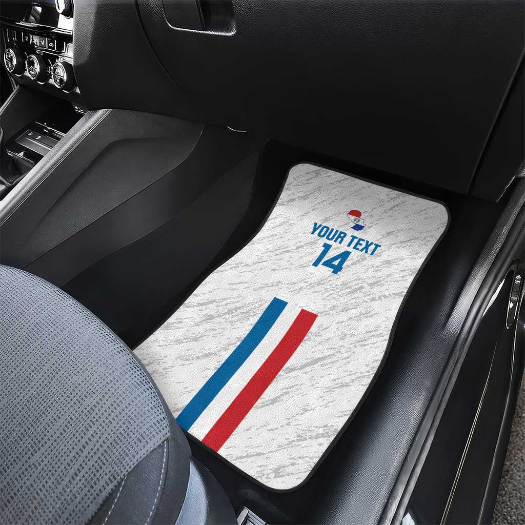 Custom Paraguay Football Car Mats Vamos Albirroja