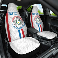 Custom Paraguay Football Car Seat Cover Vamos Albirroja