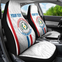 Custom Paraguay Football Car Seat Cover Vamos Albirroja