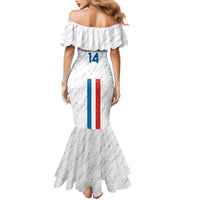 Custom Paraguay Football Family Matching Mermaid Dress and Hawaiian Shirt Vamos Albirroja