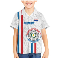 Custom Paraguay Football Family Matching Mermaid Dress and Hawaiian Shirt Vamos Albirroja