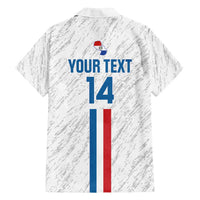 Custom Paraguay Football Family Matching Off Shoulder Maxi Dress and Hawaiian Shirt Vamos Albirroja