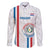 Custom Paraguay Football Family Matching Off Shoulder Maxi Dress and Hawaiian Shirt Vamos Albirroja