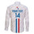 Custom Paraguay Football Family Matching Off Shoulder Maxi Dress and Hawaiian Shirt Vamos Albirroja