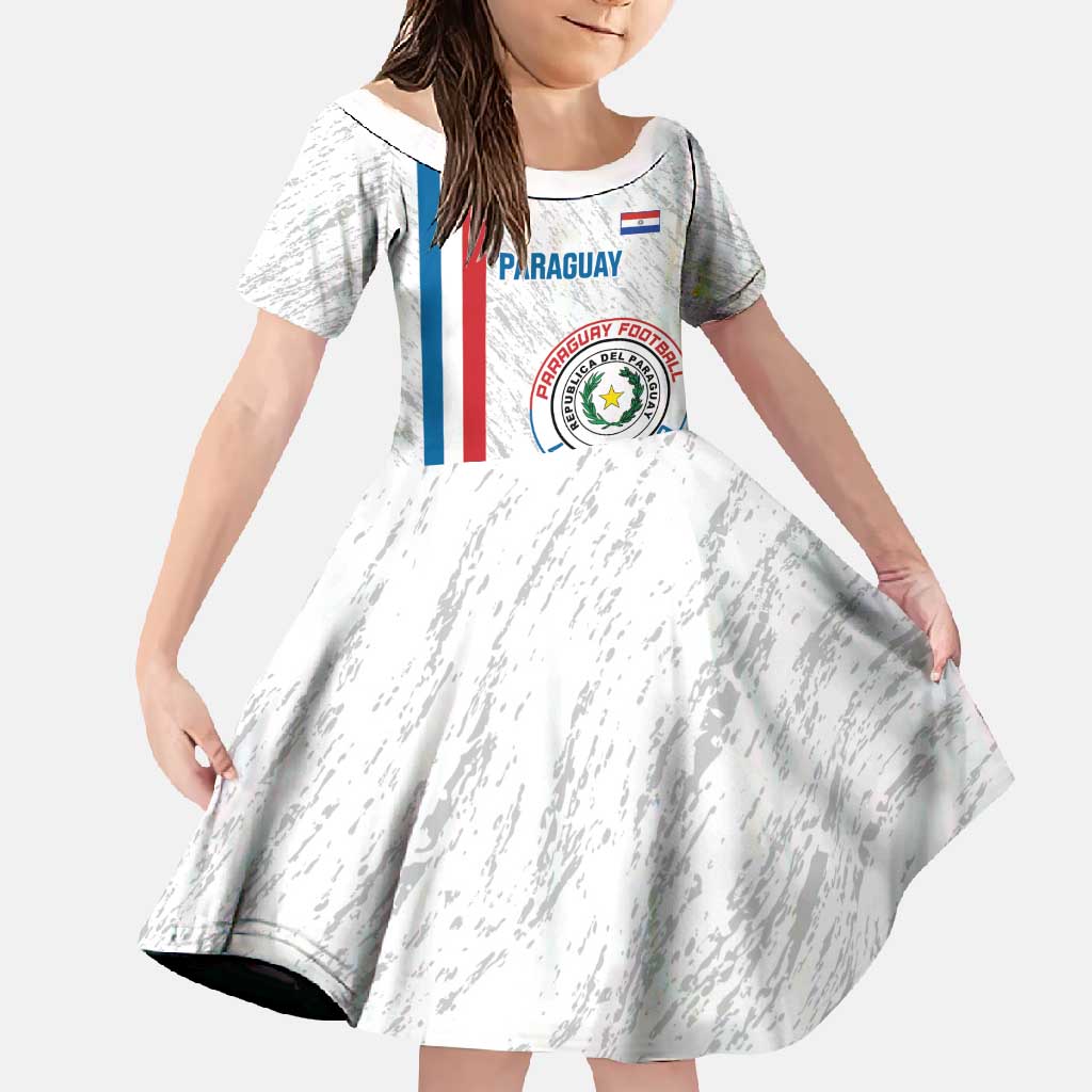 Custom Paraguay Football Family Matching Summer Maxi Dress and Hawaiian Shirt Vamos Albirroja