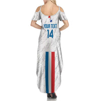 Custom Paraguay Football Family Matching Summer Maxi Dress and Hawaiian Shirt Vamos Albirroja