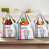 Custom Paraguay Football Grocery Bag Vamos Albirroja