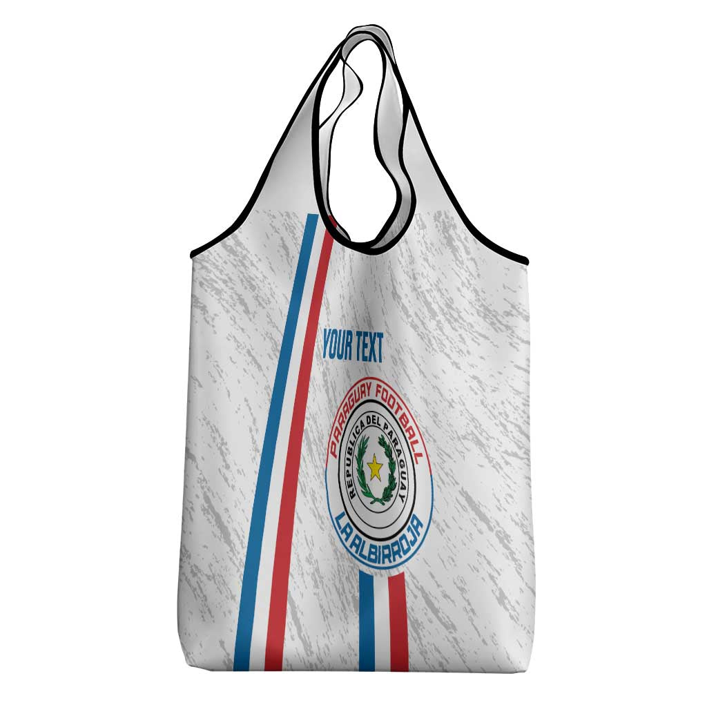 Custom Paraguay Football Grocery Bag Vamos Albirroja