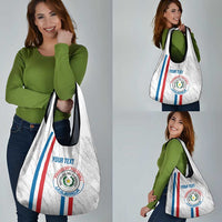 Custom Paraguay Football Grocery Bag Vamos Albirroja
