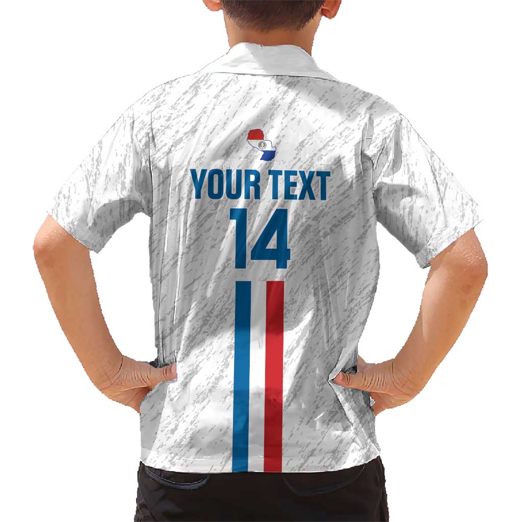 Custom Paraguay Football Hawaiian Shirt Vamos Albirroja