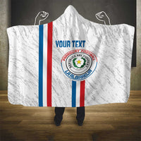 Custom Paraguay Football Hooded Blanket Vamos Albirroja