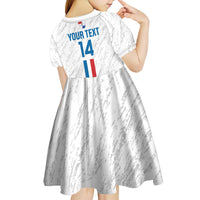 Custom Paraguay Football Kid Short Sleeve Dress Vamos Albirroja