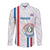Custom Paraguay Football Long Sleeve Button Shirt Vamos Albirroja