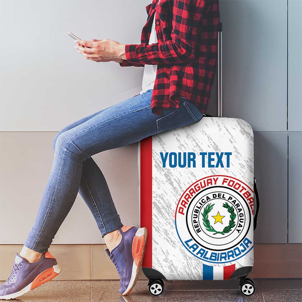 Custom Paraguay Football Luggage Cover Vamos Albirroja