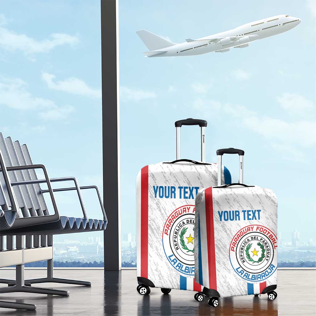 Custom Paraguay Football Luggage Cover Vamos Albirroja
