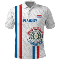 Custom Paraguay Football Polo Shirt Vamos Albirroja