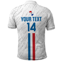 Custom Paraguay Football Polo Shirt Vamos Albirroja