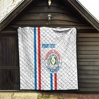Custom Paraguay Football Quilt Vamos Albirroja