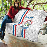 Custom Paraguay Football Quilt Vamos Albirroja