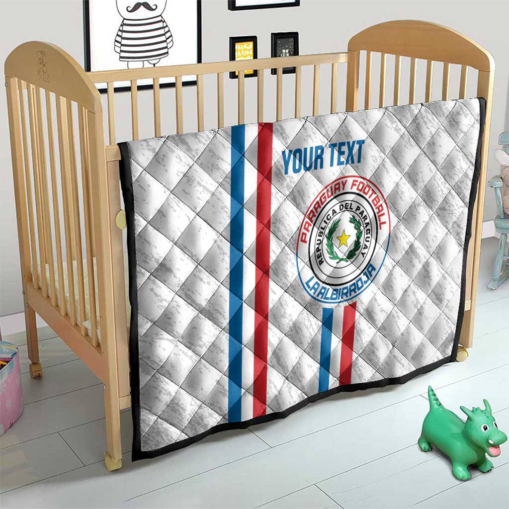 Custom Paraguay Football Quilt Vamos Albirroja