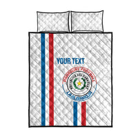 Custom Paraguay Football Quilt Bed Set Vamos Albirroja