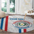 Custom Paraguay Football Round Carpet Vamos Albirroja