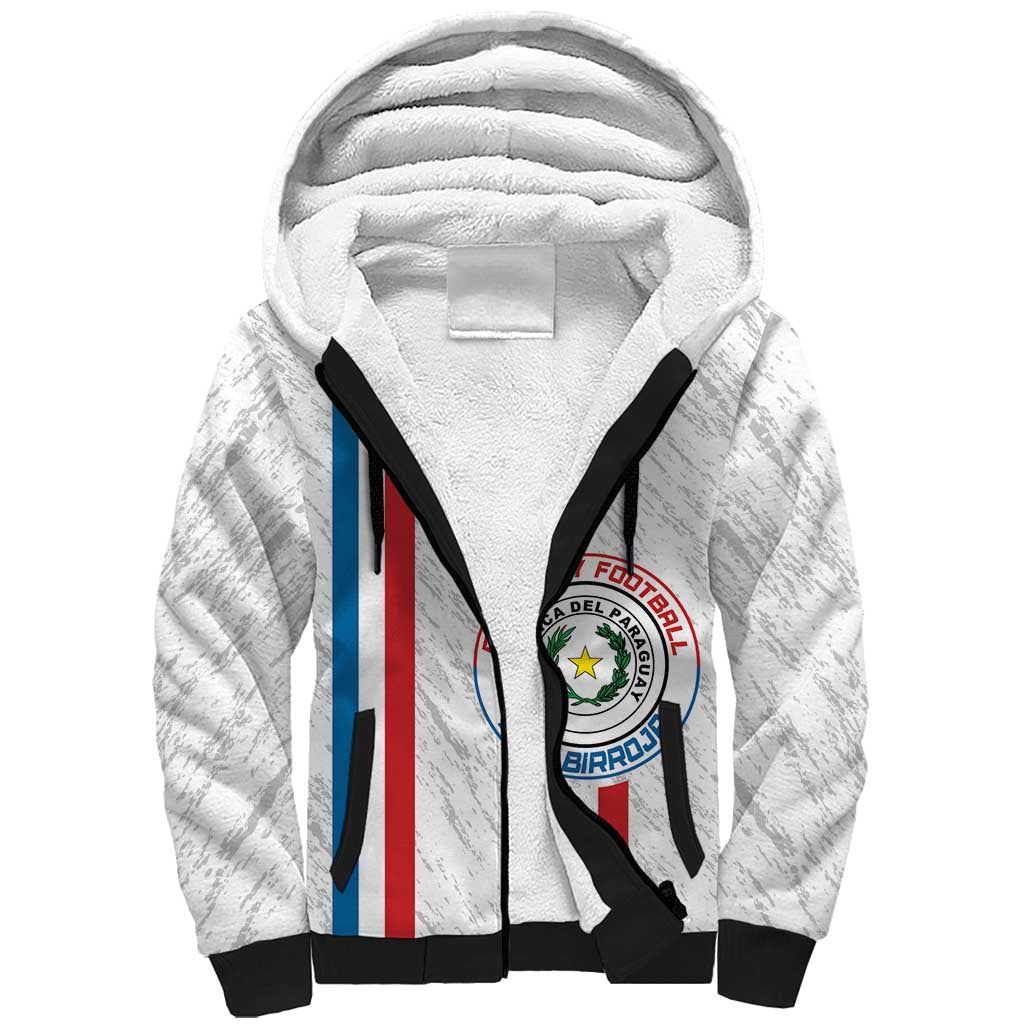 Custom Paraguay Football Sherpa Hoodie Vamos Albirroja
