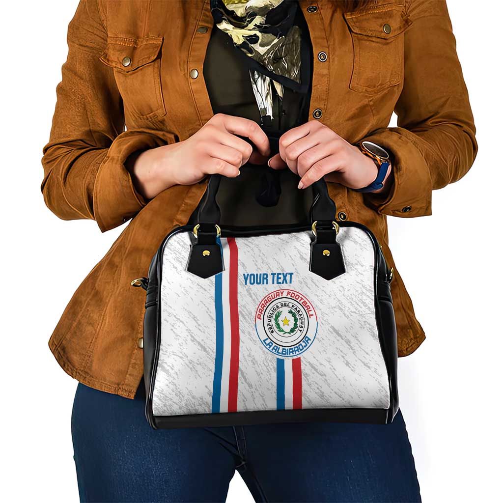 Custom Paraguay Football Shoulder Handbag Vamos Albirroja