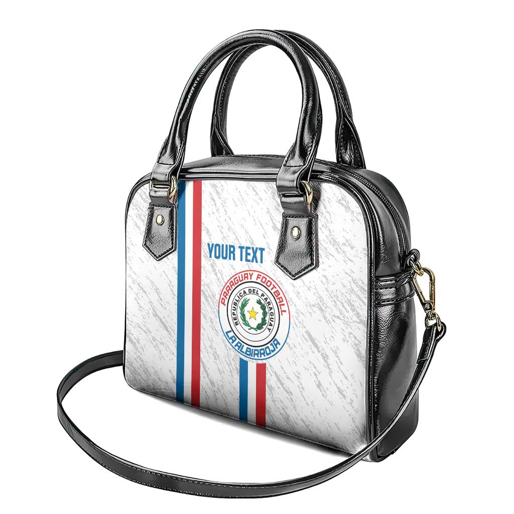 Custom Paraguay Football Shoulder Handbag Vamos Albirroja