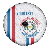Custom Paraguay Football Spare Tire Cover Vamos Albirroja