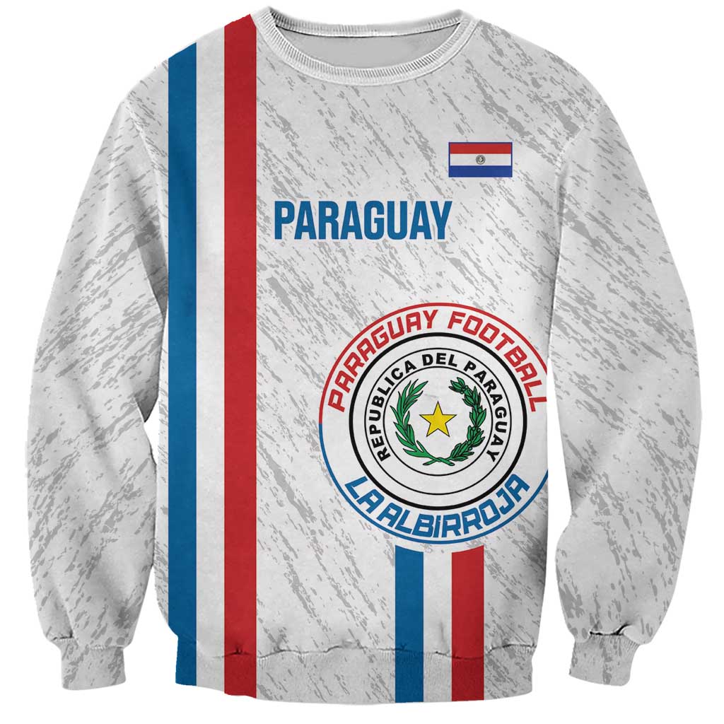 Custom Paraguay Football Sweatshirt Vamos Albirroja