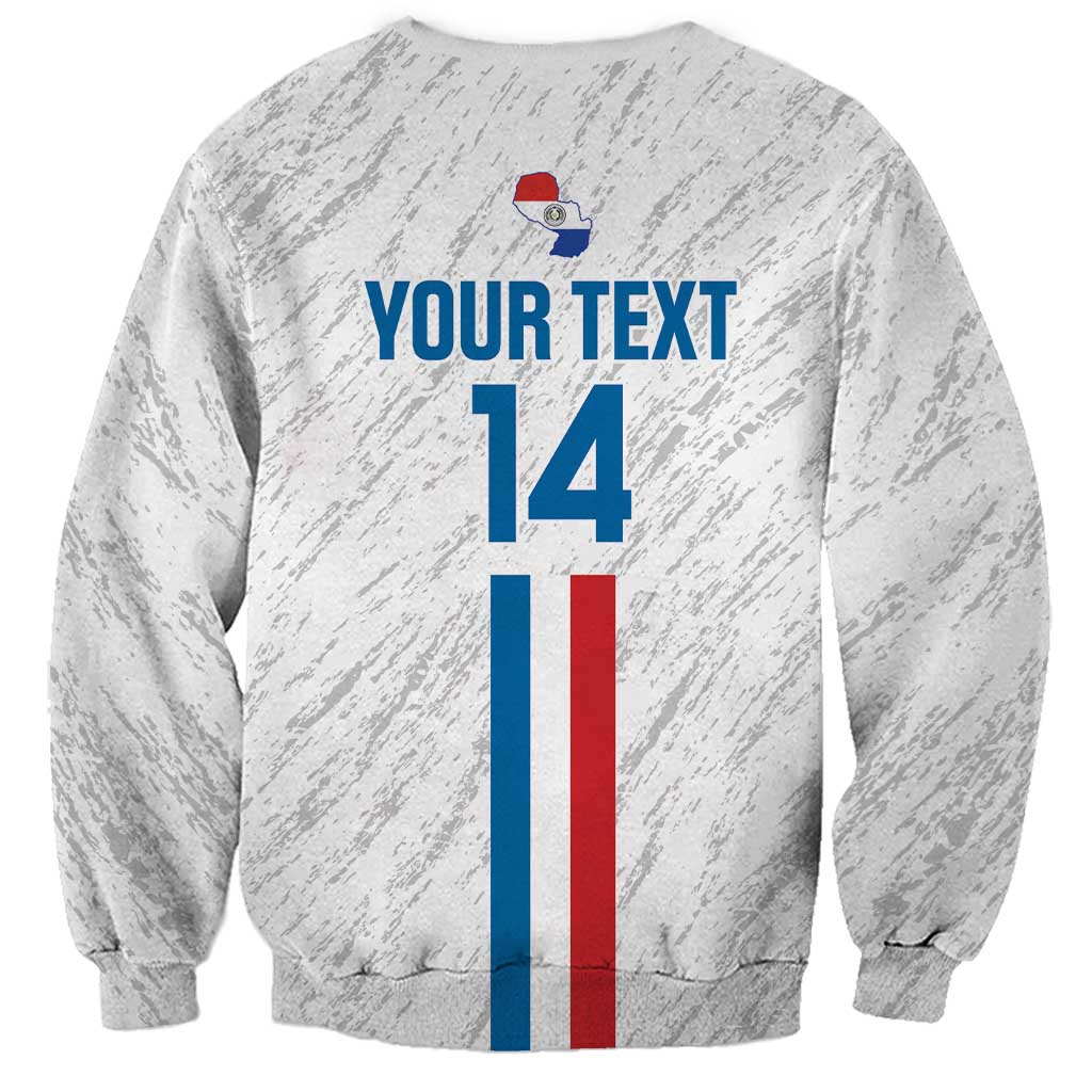 Custom Paraguay Football Sweatshirt Vamos Albirroja