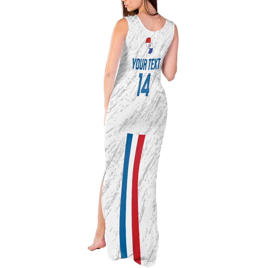 Custom Paraguay Football Tank Maxi Dress Vamos Albirroja