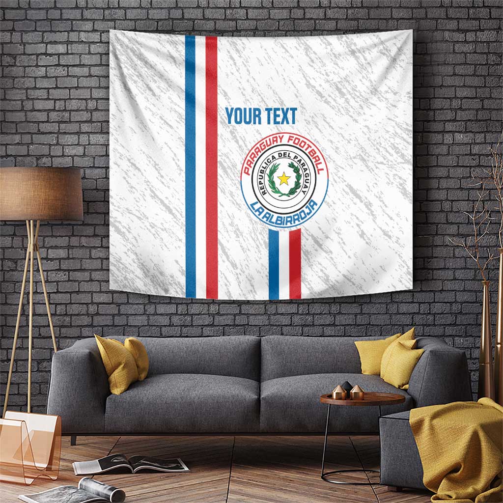Custom Paraguay Football Tapestry Vamos Albirroja