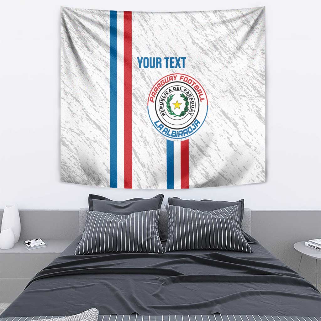 Custom Paraguay Football Tapestry Vamos Albirroja