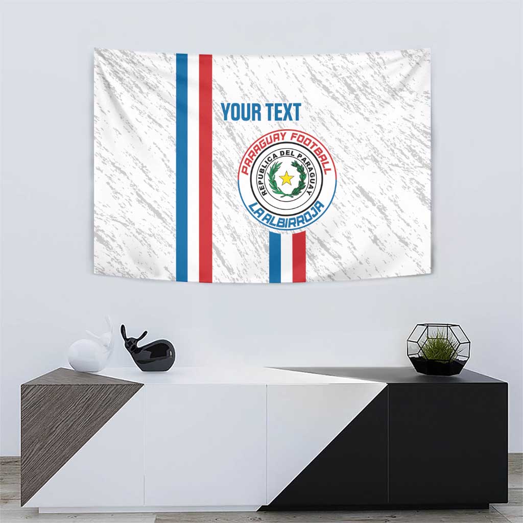 Custom Paraguay Football Tapestry Vamos Albirroja
