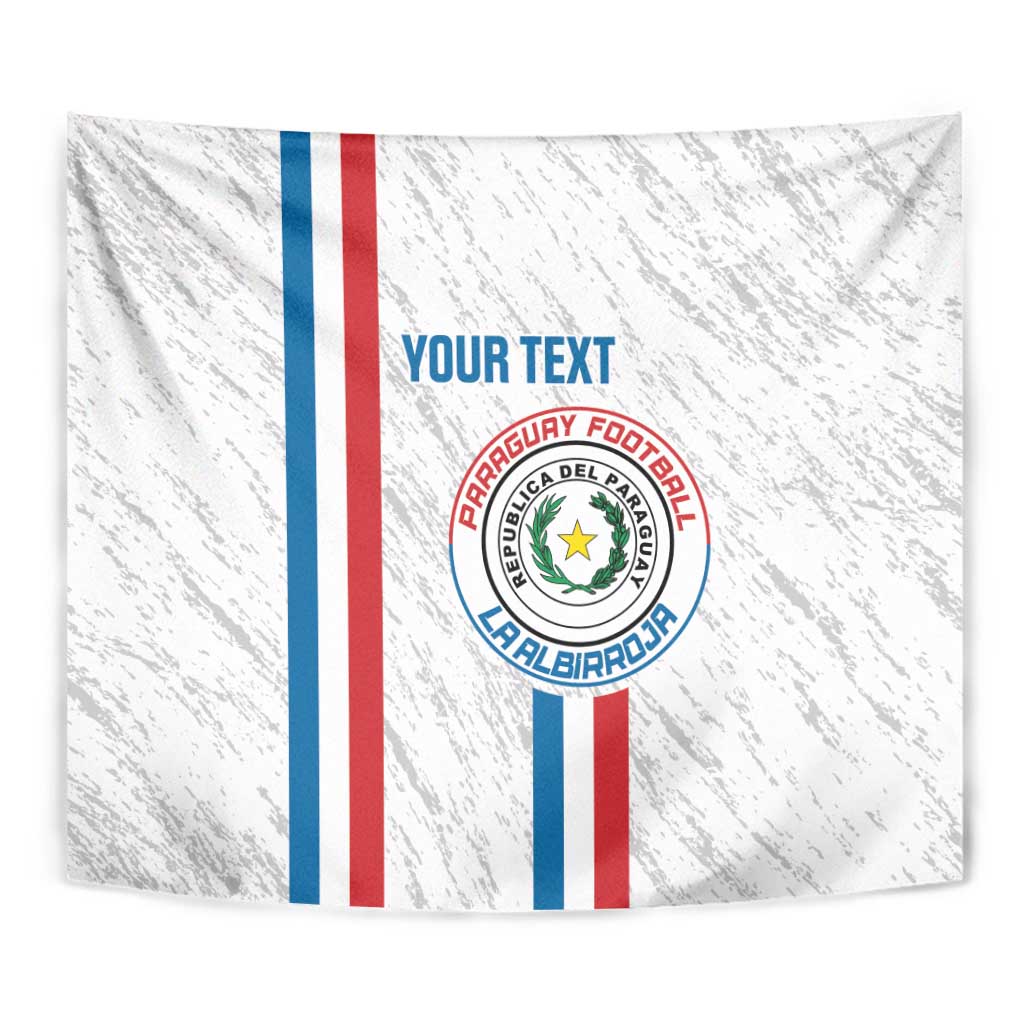 Custom Paraguay Football Tapestry Vamos Albirroja