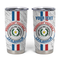 Custom Paraguay Football Tumbler Cup Vamos Albirroja
