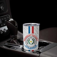 Custom Paraguay Football Tumbler Cup Vamos Albirroja