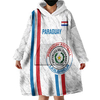 Custom Paraguay Football Wearable Blanket Hoodie Vamos Albirroja