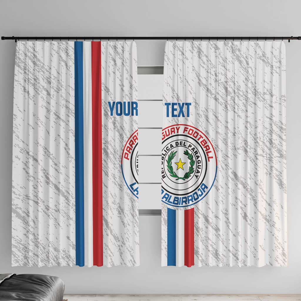 Custom Paraguay Football Window Curtain Vamos Albirroja