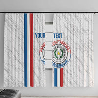 Custom Paraguay Football Window Curtain Vamos Albirroja
