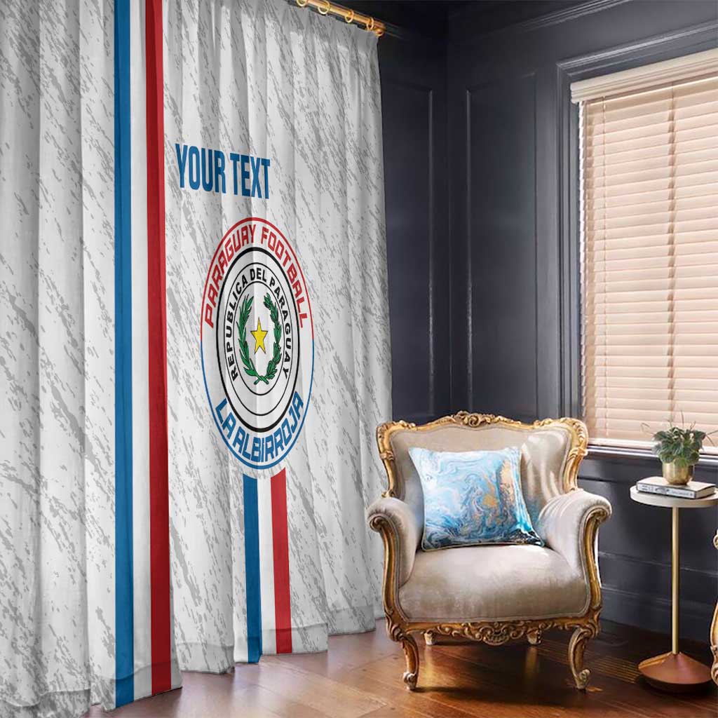 Custom Paraguay Football Window Curtain Vamos Albirroja