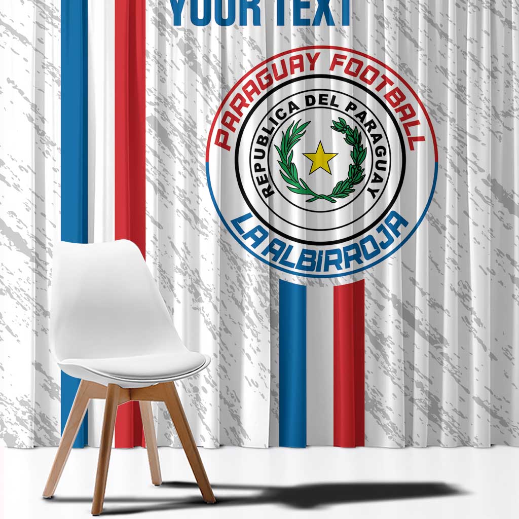 Custom Paraguay Football Window Curtain Vamos Albirroja