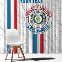 Custom Paraguay Football Window Curtain Vamos Albirroja