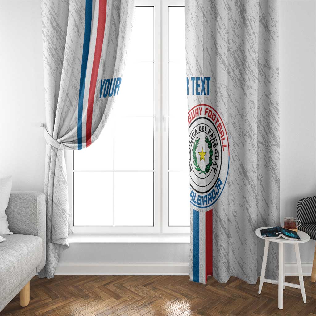Custom Paraguay Football Window Curtain Vamos Albirroja