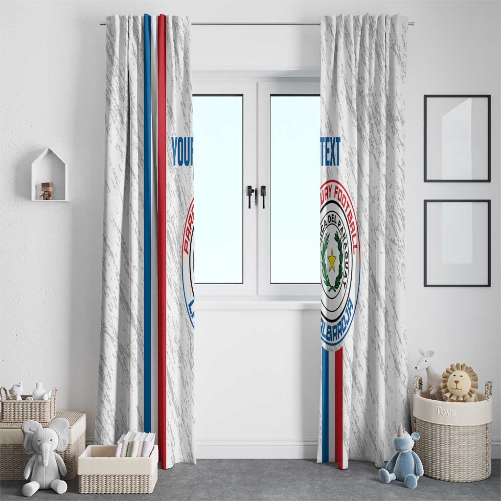 Custom Paraguay Football Window Curtain Vamos Albirroja