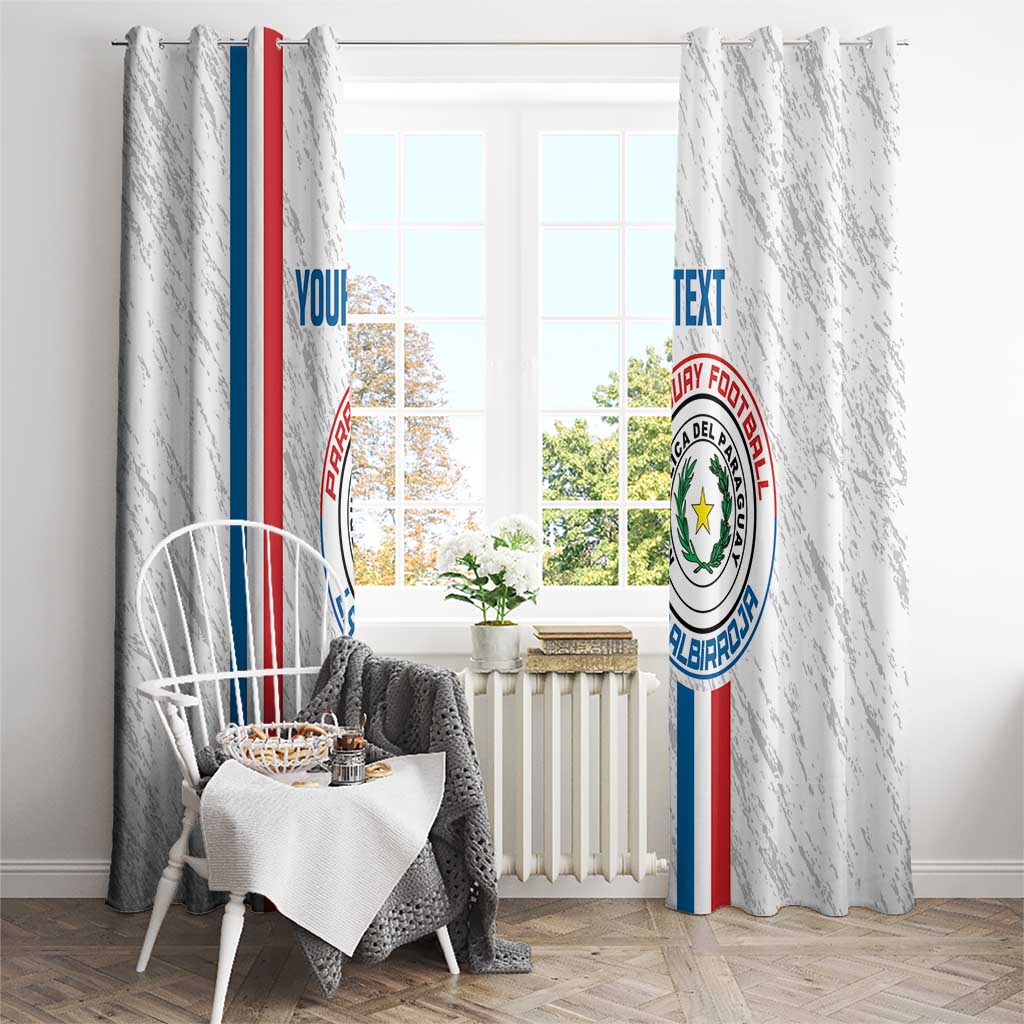 Custom Paraguay Football Window Curtain Vamos Albirroja