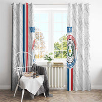 Custom Paraguay Football Window Curtain Vamos Albirroja