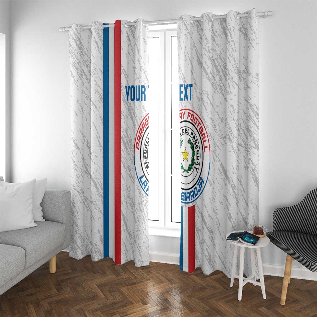 Custom Paraguay Football Window Curtain Vamos Albirroja